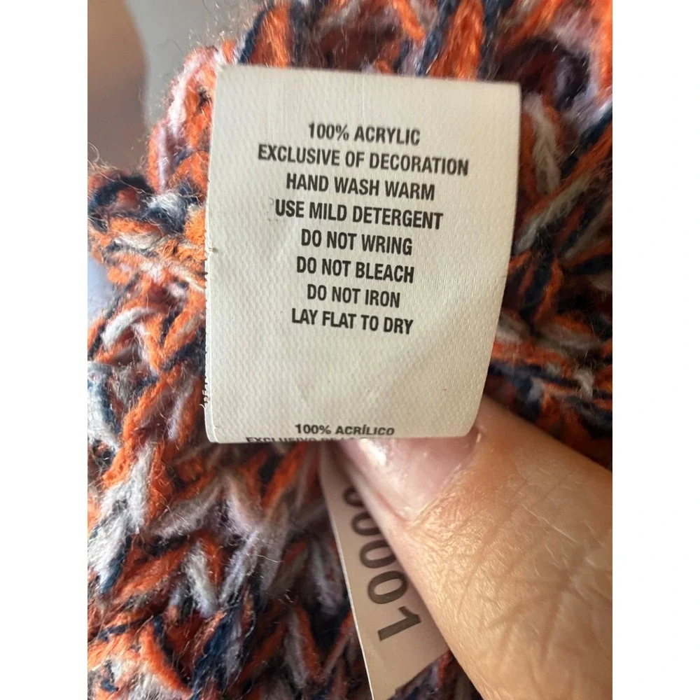 Denver Broncos NFL Marled Knit Infinity Scarf Orange Blue White One Size